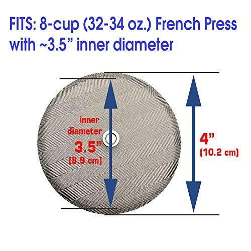 French Press Replacement Filter Screen, fits most French Press Coffee makers - Image 4